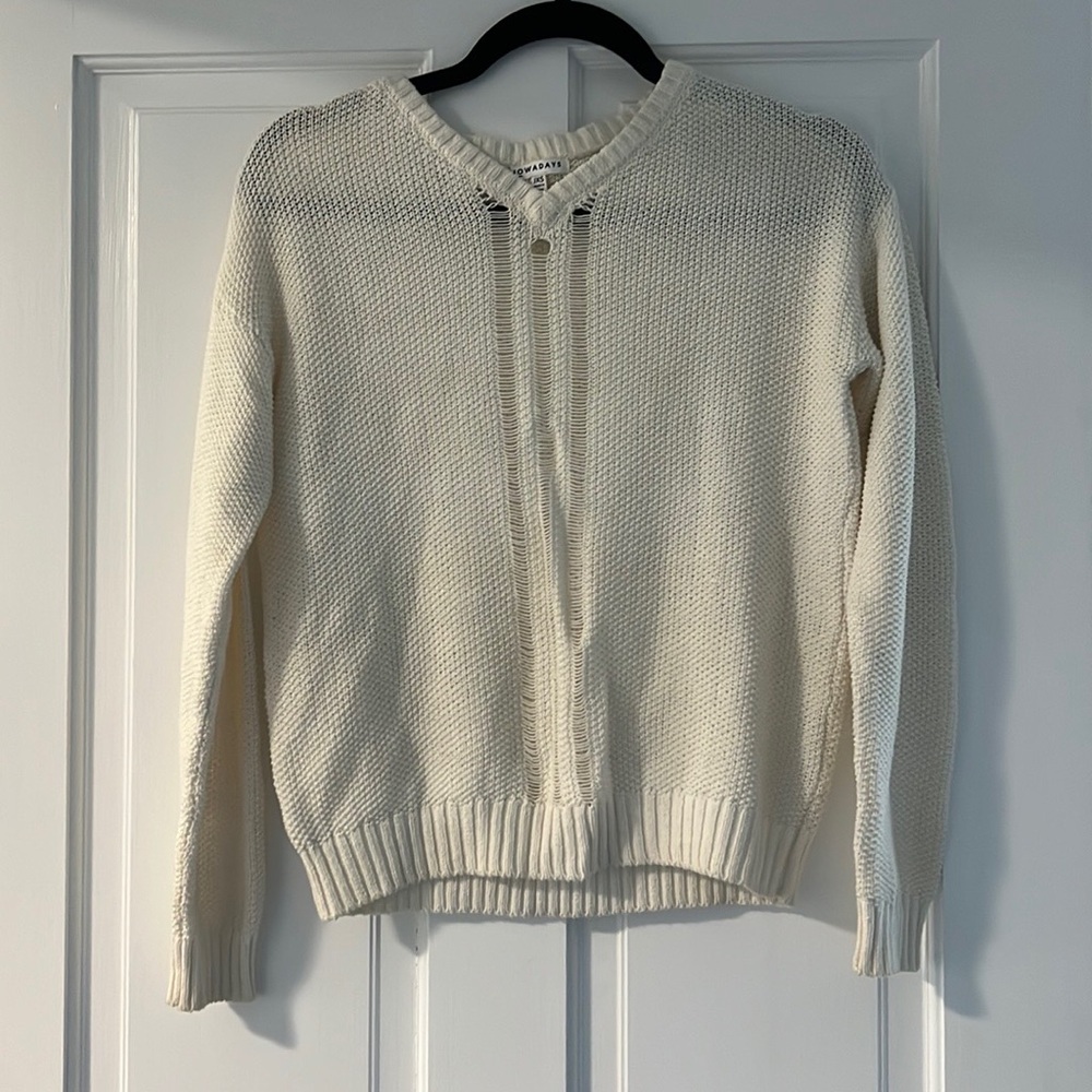 Nowadays White Junior XS Knitted Kids Sweater